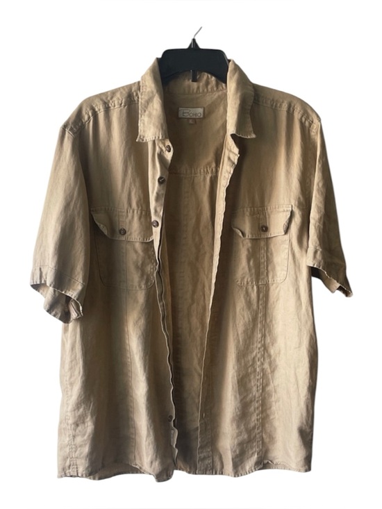 boho Other - BOHO Men's Beige Short Sleeve Shirt